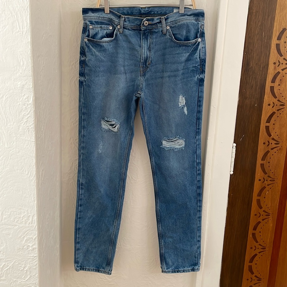 KOAJ Women's 90's Fit Low Rise Jeans Size US 4 In Blue